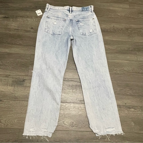 Free People Tapered Baggy Boyfriend Jeans Purple Rock Blue Sz 28 NWT Distressed - Picture 3 of 12